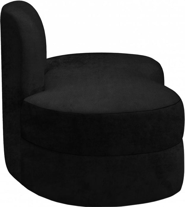 Meridian Furniture - Mitzy Velvet Loveseat in Black - 606Black-L - GreatFurnitureDeal