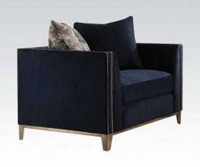 Acme Furniture - Phaedra Chair w-2 Pillows in Blue - 52832 - GreatFurnitureDeal