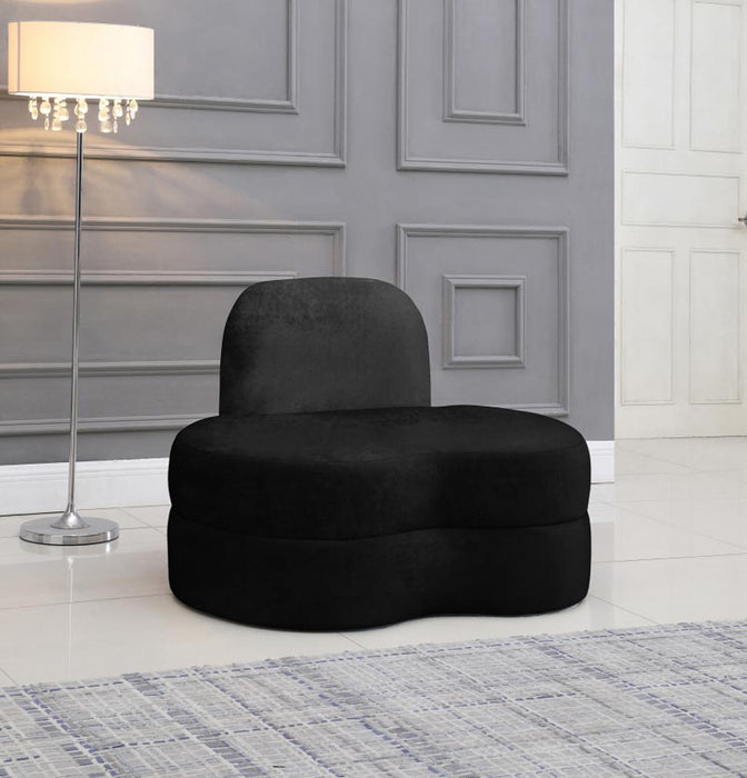 Meridian Furniture - Mitzy Velvet Chair in Black - 606Black-C - GreatFurnitureDeal
