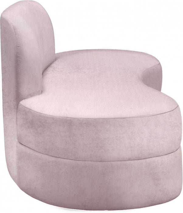 Meridian Furniture - Mitzy Velvet Sofa in Pink - 606Pink-S - GreatFurnitureDeal