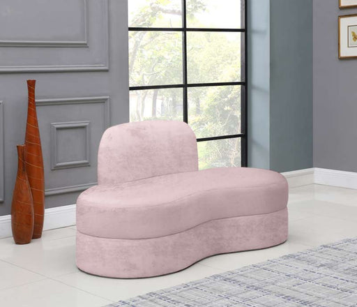 Meridian Furniture - Mitzy Velvet Loveseat in Pink - 606Pink-L - GreatFurnitureDeal