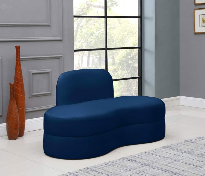 Meridian Furniture - Mitzy 3 Piece Living Room Set in Navy - 606Navy-S3SET - GreatFurnitureDeal
