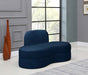 Meridian Furniture - Mitzy Velvet Loveseat in Navy - 606Navy-L - GreatFurnitureDeal