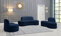 Meridian Furniture - Mitzy Velvet Loveseat in Navy - 606Navy-L - GreatFurnitureDeal