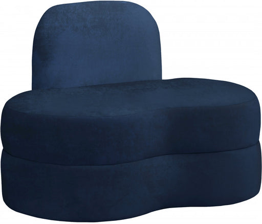 Meridian Furniture - Mitzy Velvet Chair in Navy - 606Navy-C - GreatFurnitureDeal