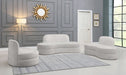 Meridian Furniture - Mitzy Velvet Loveseat in Cream - 606Cream-L - GreatFurnitureDeal