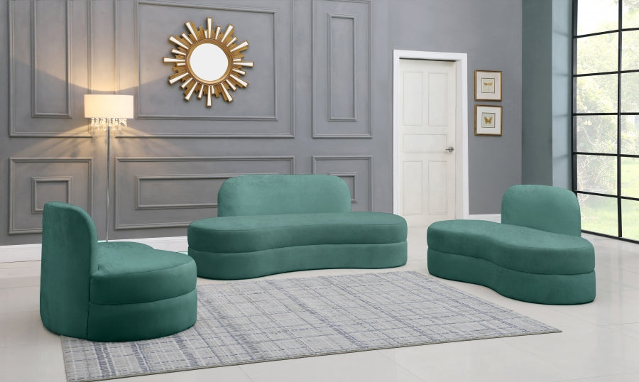 Meridian Furniture - Mitzy Velvet Sofa in Mint - 606Mint-S - GreatFurnitureDeal
