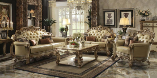 Acme Furniture - Vendome 3 Piece Living Room Set in Gold Patina-Bone - 53000-3SET - GreatFurnitureDeal