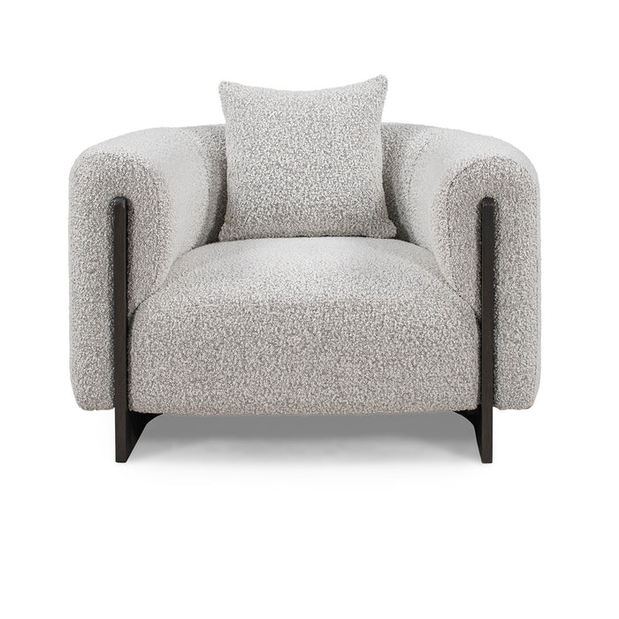 Classic Home Furniture - Sierra Accent Chair Gray Boucle - 53004702 - GreatFurnitureDeal