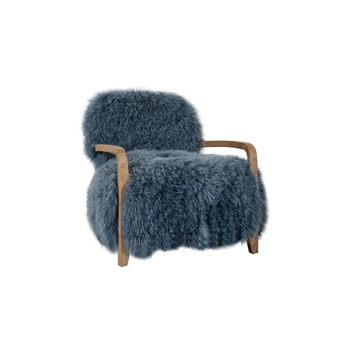 Classic Home Furniture - Kibo Accent Chair Blue Fur - 53005403 - GreatFurnitureDeal