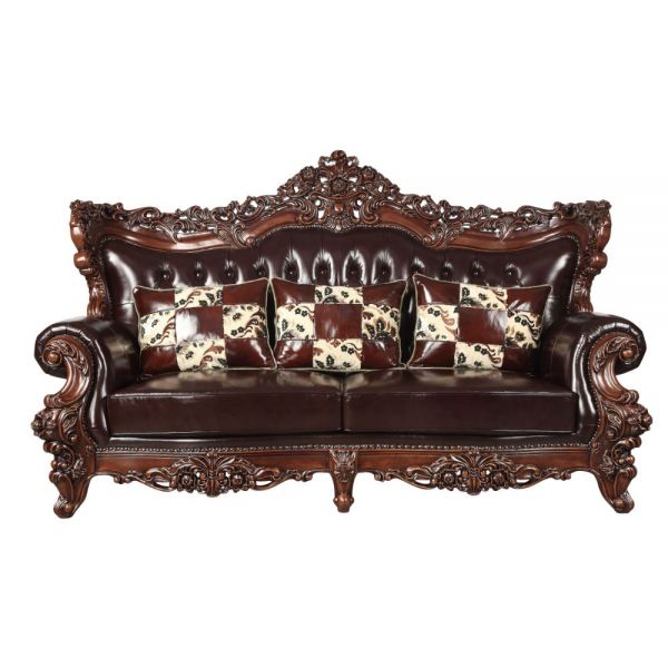 Acme Furniture - Forsythia 2 Piece Sofa Set in Cherry - 53070-2SET