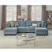 GFD Home - U shape Modular Sectional Sofa，DIY Combination，includes Two Single Chair ，Two Corner and Two Ottoman，Navy Chenille - GreatFurnitureDeal