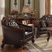 Acme Furniture - Vendome II Chair with 1 Pillows, 2-Tone Dark Brown PU & Cherry - 53132 - GreatFurnitureDeal