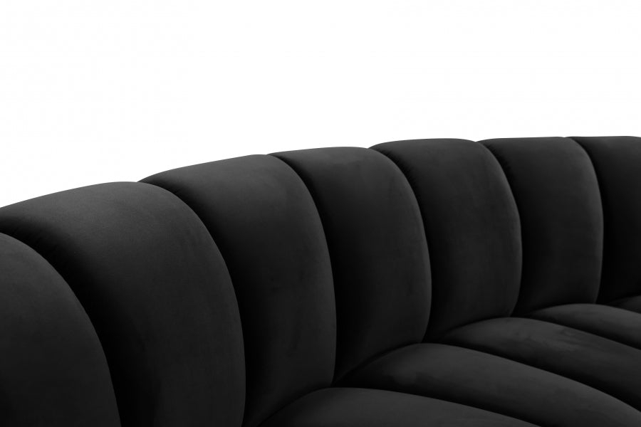 Meridian Furniture - Infinity Modular Sofa in Black - 638Black-3PC - GreatFurnitureDeal