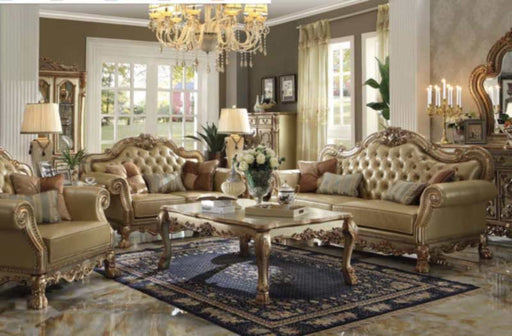 Acme Furniture - Dresden 3 Piece Living Room Set in Gold Patina - 53160-3SET