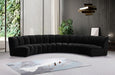 Meridian Furniture - Infinity Modular 5 Piece Sectional in Black - 638Black-5PC - GreatFurnitureDeal