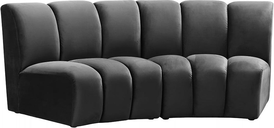 Meridian Furniture - Infinity Modular Sofa in Grey - 638Grey-2PC - GreatFurnitureDeal