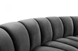 Meridian Furniture - Infinity Modular 4 Piece Sectional in Grey - 638Grey-4PC - GreatFurnitureDeal
