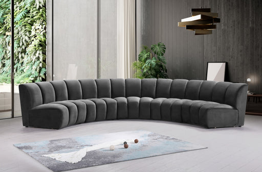 Meridian Furniture - Infinity Modular 5 Piece Sectional in Grey - 638Grey-5PC - GreatFurnitureDeal