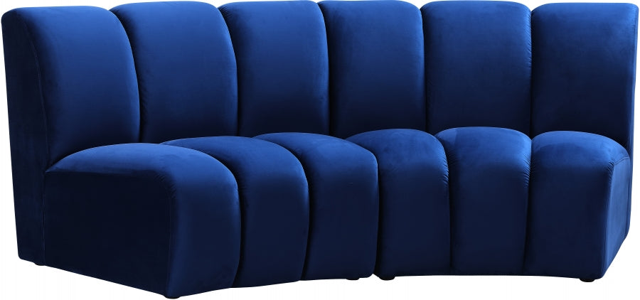 Meridian Furniture - Infinity Modular Sofa in Navy - 638Navy-2PC - GreatFurnitureDeal