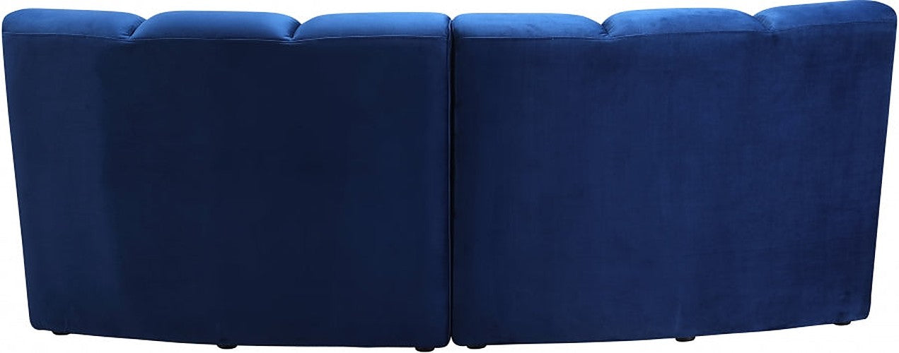 Meridian Furniture - Infinity Modular Sofa in Navy - 638Navy-2PC - GreatFurnitureDeal