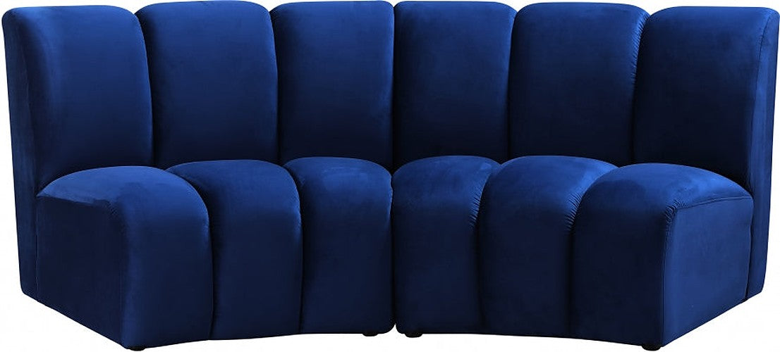 Meridian Furniture - Infinity Modular Sofa in Navy - 638Navy-2PC - GreatFurnitureDeal