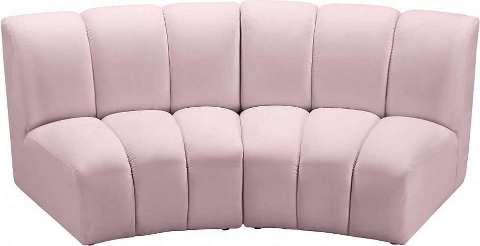Meridian Furniture - Infinity Modular Sofa in Pink - 638Pink-2PC - GreatFurnitureDeal