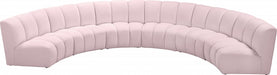 Meridian Furniture - Infinity Modular 6 Piece Sectional in Pink - 638Pink-6PC - GreatFurnitureDeal
