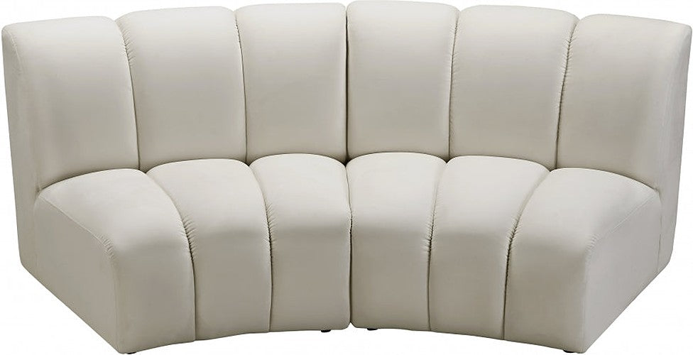 Meridian Furniture - Infinity Modular Sofa in Cream - 638Cream-2PC - GreatFurnitureDeal
