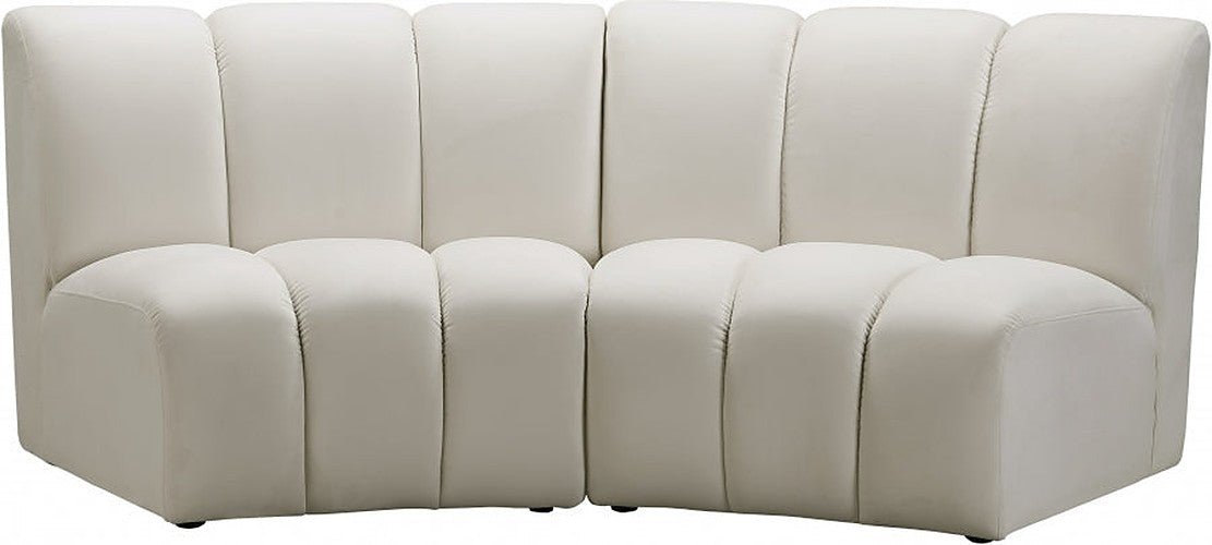 Meridian Furniture - Infinity Modular Sofa in Cream - 638Cream-2PC - GreatFurnitureDeal