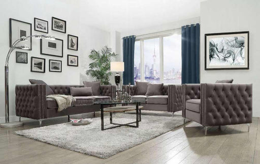 Acme Furniture - Gillian II 3 Piece Living Room Set in Dark Gray - 53385-3SET - GreatFurnitureDeal