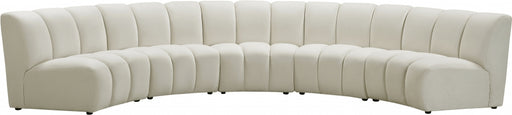 Meridian Furniture - Infinity Modular 5 Piece Sectional in Cream - 638Cream-5PC - GreatFurnitureDeal