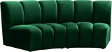 Meridian Furniture - Infinity Modular Sofa in Green - 638Green-2PC - GreatFurnitureDeal