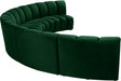 Meridian Furniture - Infinity Modular 5 Piece Sectional in Green - 638Green-5PC - GreatFurnitureDeal