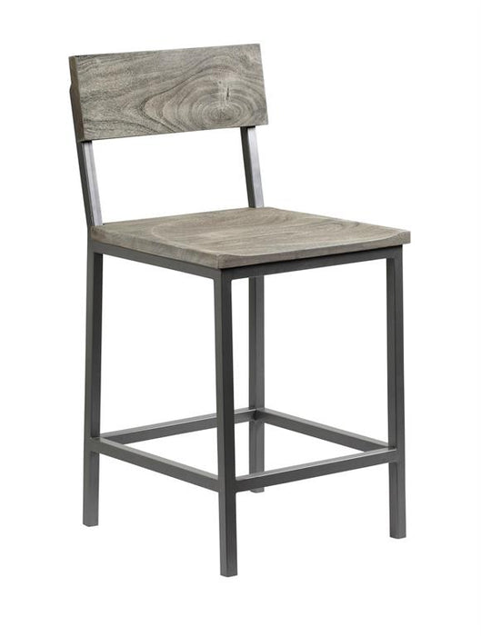 Coast To Coast - Counter Stool Set of 2 in Grey and Gunmetal - 53432