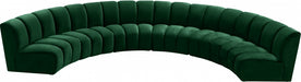 Meridian Furniture - Infinity Modular 6 Piece Sectional in Green - 638Green-6PC - GreatFurnitureDeal