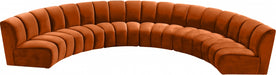Meridian Furniture - Infinity Modular 6 Piece Sectional in Cognac - 638Cognac-6PC - GreatFurnitureDeal
