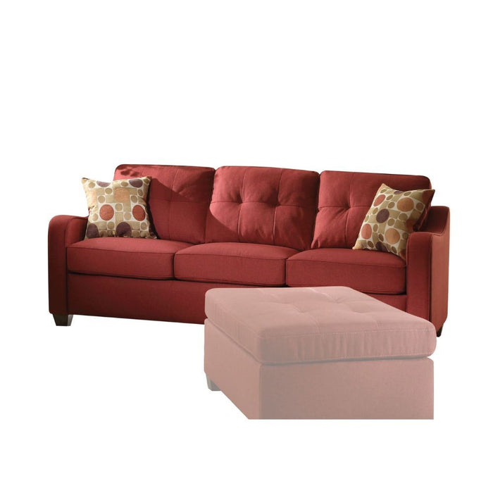 Acme Furniture - Cleavon II Sofa (w-2 Pillows) in Red - 53560 - GreatFurnitureDeal