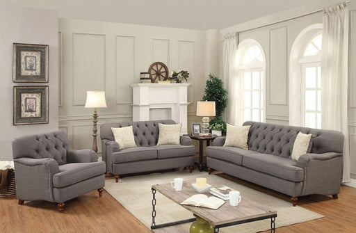 Acme Furniture - Alianza Dark Gray Fabric 3 Piece Living Room Set - 53690-91-92 - GreatFurnitureDeal