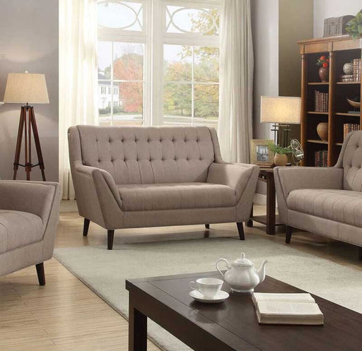 Acme Furniture - Watonga Light Brown Linen Loveseat - 53711 - GreatFurnitureDeal