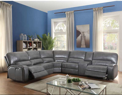 Acme Furniture - Saul 6 Piece Power Motion Sectional Sofa in Gray - 53745 - GreatFurnitureDeal