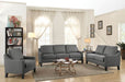 Acme Furniture - Zapata Gray Linen 3 Piece Living Room Set - 53755-56-57