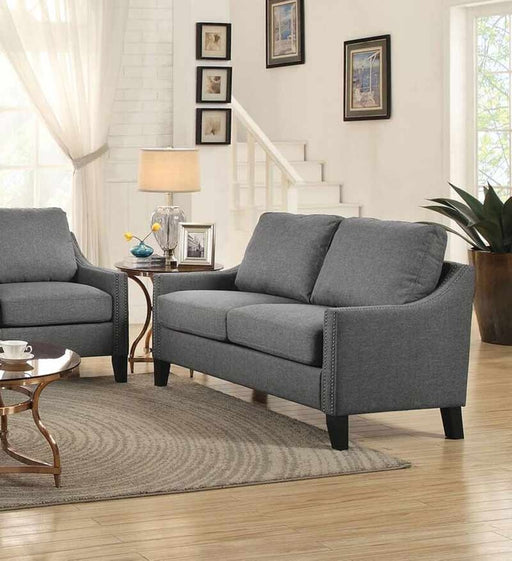 Acme Furniture - Zapata Gray Linen Loveseat - 53756 - GreatFurnitureDeal