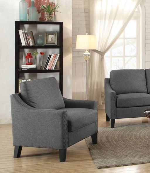 Acme Furniture - Zapata Gray Linen Chair - 53757 - GreatFurnitureDeal