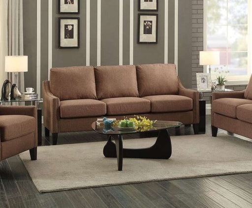 Acme Furniture - Zapata Brown Linen Sofa - 53765 - GreatFurnitureDeal