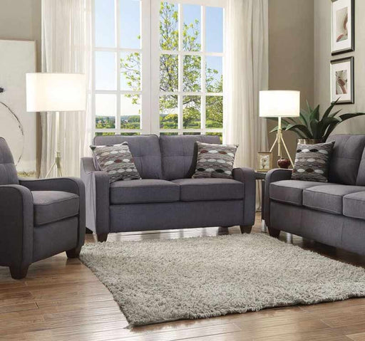 Acme Furniture - Cleavon II Gray Linen Loveseat - 53791 - GreatFurnitureDeal