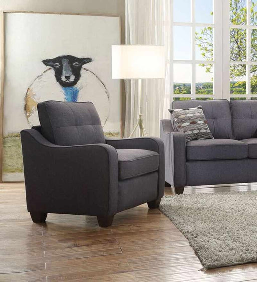 Acme Furniture - Cleavon II Gray Linen Chair - 53792 - GreatFurnitureDeal