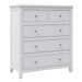 GFD Home - White Solid Wood 5 Pieces Full Bedroom Sets(bed+nightstand*2+chest+dresser）NEW - GreatFurnitureDeal