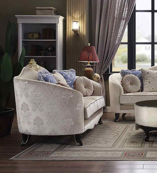 Acme Furniture - Sheridan Cream Fabric Loveseat - 53946 - GreatFurnitureDeal