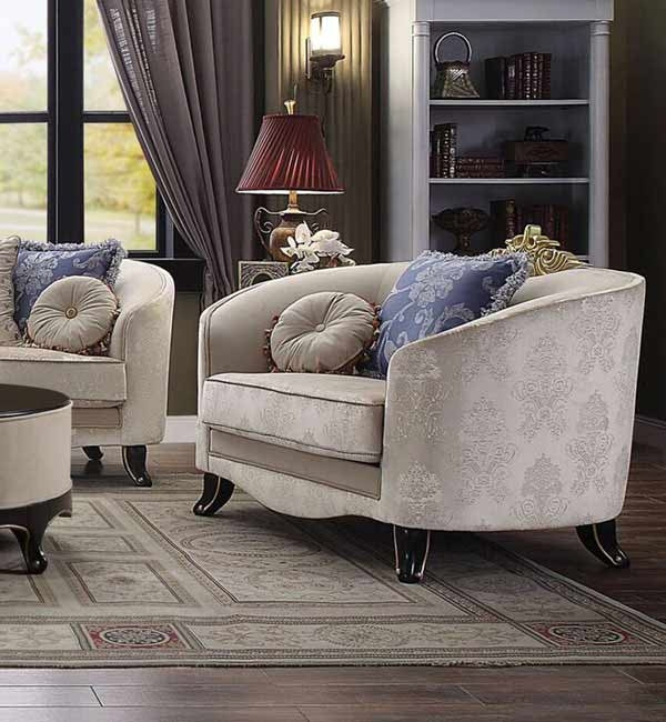 Acme Furniture - Sheridan Cream Fabric Chair - 53947